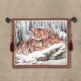 Wall Tapestry Snow Tigers Cotton Home Decor Wall Hanging Art