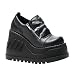 4 3/4 Inch Wedge Platform Gothic Shoes Sneaker Style Zippers Black