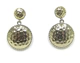 Designer Inspired Hammered Circle Earrings