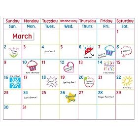 Dowling Magnets Magic Dry Erase and Magnetic Wall Calendar