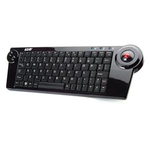 AZIO KB351RT RF 2.4G Wireless Multimedia Keyboard with Trackball