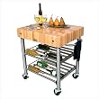 Wine Cart w Maple End Grain Top