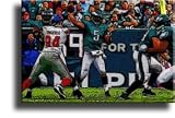 Completely Handpainted American Football Sport Painting, Custom Order FL4003, Oil on Canvas, with Option to Paint Jerry, Brett & Co. from Any Other Favorite Photograph or Picture, Unframed, Size 24" x 36" inch