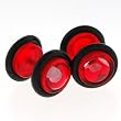 Fake Acrylic Plugs - Red with White 16g Wire; 8mm - Sold as a Pair