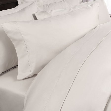 ELEGANCE HOMESPELL 500 Thread Count Bed Sheet Set Egyptian Cotton Solid White Queen