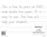 Handwriting Without Tears, Wide, Double-Lined Paper, 100 Sheets