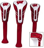 NCAA Wisconsin Badgers Golf Set of Three Nylon Headcovers