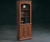 Library Bookcase with Doors (Planked Cherry) (70-3/8H x 23-1/2W x 13-1/8D)