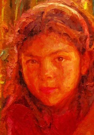 Custom Order #VV-TJN, Oil on Canvas, Custom Painting of The Person You Love, For 1 Person of Customer's Choice, Style: Expressionism, with Signature Text 