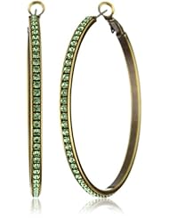 Liz Palacios "Arco Iris" Swarovski Elements Erinite Crystal Hoop Earrings