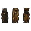 Handmade Hear/Speak/See No Evil Wood 3 Monkey Set (Thailand)