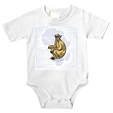 Onesie with monkey, rhesus, animal