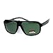 Be One Polarized Lens Mens Sunglasses Flat Top Square Shades Black, Black