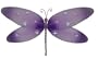 10" Dark Purple Sparkle Dragonfly - nylon hanging ceiling wall baby nursery room wedding decor decoration decorations girls bedroom party shower