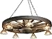 Rustic Lodge Reproduction Wagon Wheel Chandelier With Down Lights