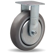 Hamilton Thread Guard Plate Caster, Rigid, Rubber Wheel