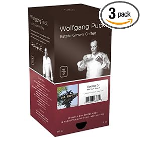Wolfgang Puck Coffee, Rodeo Drive, 18-Count Pods (Pack of 3)