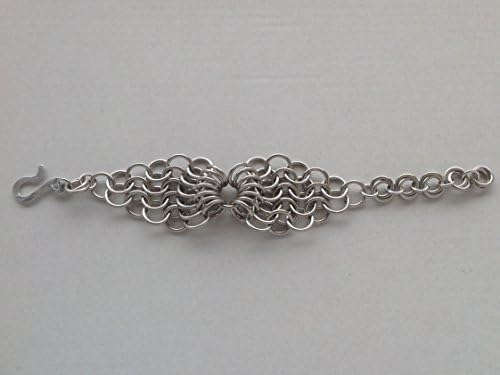 Chainmaille Silvertone Angel Wings Bracelet by 10Cube Art Chainmail