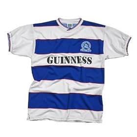 Score Draw Official Retro Queens Park Rangers 1983 Mens Shirt