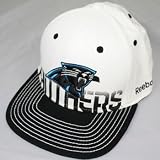 Carolina Panthers Reebok White 2010 Sideline Player Pro Shape Flat Brim Flex Hat - Small-Medium
