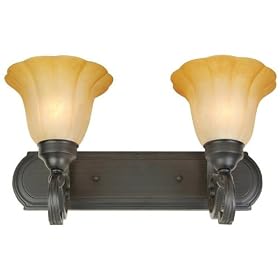 Yosemite Home Decor 94892VB Florence 18-Inch 2-Light Bathroom Vanity, Venetian Bronze by Yosemite Home Decor