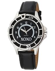 XOXO Womens XO3188 Black Dial Black Strap Watch