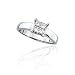 14K White Gold 1 ct. Princess Cut Invisible Set Diamond Ring