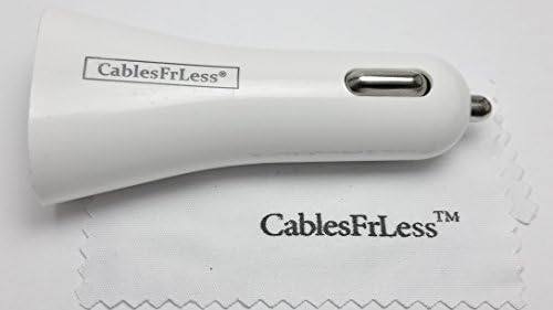 CablesFrLess 3 in 1 Tangle Free Flat Noodle Micro USB Charging Kit fits Samsung Galaxy S3 S4 Reverb Note Google Nexus HTC One Touch Acer LG Optimus Pantech Blackberry Motorola HTC Sony Ericsson and most other micro USB devices (6ft White)