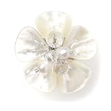 Exotic Freshwater Pearl Bridal Ring with Flower