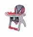 Foundations Transitions High Chair - Red / Gray 98-HC-RG Foundations&reg; Transitions High Chair is made of a high quality resin material and designed to meet the stringent demands of a child care setting. Easy one-touch button converts high chair into a Low Chair that sits close to the floor, enabling a child to climb into the seat with minimal assistance from caregiver. The high chair can also be changed into a toddler table with chair, giving this product extra value and longevity. Meets or exceeds ASTM Safety Standard F404. Foundations Transitions High Chair - Red / Gray 98-HC-RG 2 bottle holders on tray to accomodate a sippy cup, food jar or juice box Removable, washable seat cushion for easy cleaning Convenient, adjustable, removable, dishwasher safe double tray Easy one-button chair removal from base 3-position reclining seat with 5-point harness and footrest Color: Red / Gray Dimensions: 28 x 21.5 x 40 Foundations&reg; is the foremost supplier of cribs to child care centers and hotels in the US. More major hotel chains and child care chains specify Foundations cribs than any other brand of cribs. We focus our product development on high use commercial environments where safety, ease of use, durability, and comfort are paramount. Our products are designed and engineered from the ground up with these applications in mind. They are not simply a consumer grade product that happens to also be sold to commercial users. All Foundations&reg; products meet mandatory safety standards published by the Consumer Products Safety Commission as well as all voluntary standards published by ASTM. Additionally, Foundations&reg; ensures that all our products meet the CPSC CFR 1633 Fire Standard. You can rest assured when you choose a Foundations&reg;