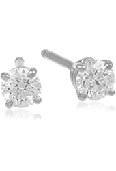 IGI Certified Platinum Round Diamond Stud Earrings (F Color, VS2 Clarity)
