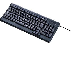 【クリックで詳細表示】ELECOM メンブレン式キーボード 101キー USB コンパクトサイズ 3mロングケーブル ブラック TK-U01MALBK