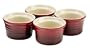 Le Creuset Stoneware 4-3/4-Ounce 4-Piece Ramekin Set, Red
