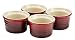 Le Creuset Stoneware 4-3/4-Ounce 4-Piece Ramekin Set, Red