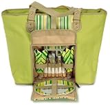 Picnic & Beyond Springtime Elite Insulated Tote with Service for Two