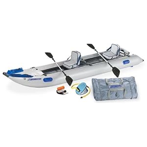 Sea Eagle 435 Paddle Ski Catamaran Kayak with Deluxe Package by