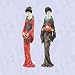 Geisha Women statues Japanese w kimonos sculptures new