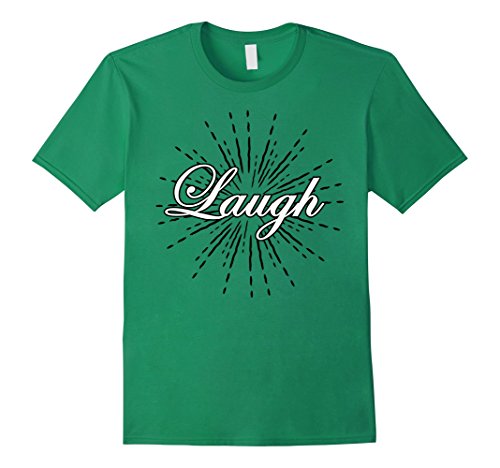 Laugh T-Shirt Laughter Is The Best Medicine – Male 2XL – Kelly Green