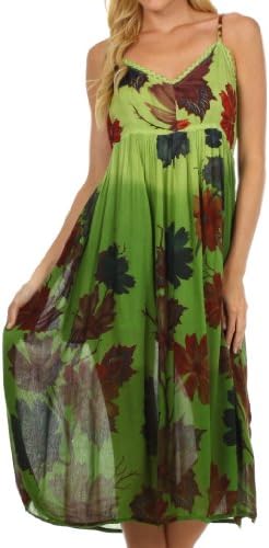Sakkas 07611 Heavenly Blossom Summer Dress - Green - Large