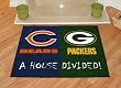 Chicago Bears - Green Bay Packers House Divided Rugs 34"x45"