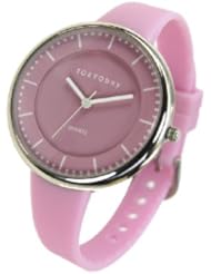 Tokyobay Ladies "Bean" Silicon Rubber Band Watch in Pink