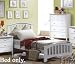 Full Size Bed Contemporary Style White Finish