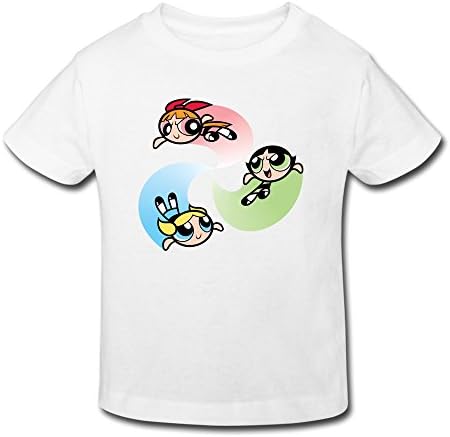 BOAO Baby Toddler The Powerpuff Girls Animation Boys/Girls T-shirt Age 2-6 White 5-6 Toddler