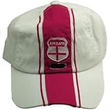 World Cup National England Stripe Middle Logo Hat Cap, White