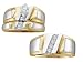 Stunning 2 Tone 1/4 ctw. Diamond Trio Set For Him and Her