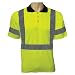 Global Glove GLO-009 Class 3 Polo/Golf Style High Visibility Safety T-Shirt with 3M Scotchlite Reflective, 2X-Large, Lime (Case of 100)