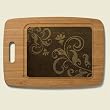 Large Cutting Board ~ Rustic Ranch design ~ made of bamboo with poly surface ...