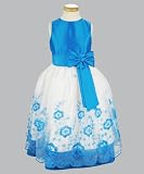 Kids World Embroidered Flower Dress (Sizes 4 - 6)