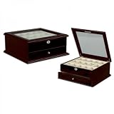 Wooden Watch Box (Espresso) (12.5W x 12H x 5.5D)