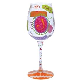 Lolita Wine Glass Letter J